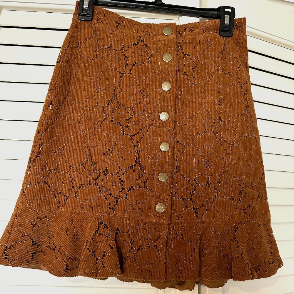 Anthropologie Corduroy Skirt Size 2